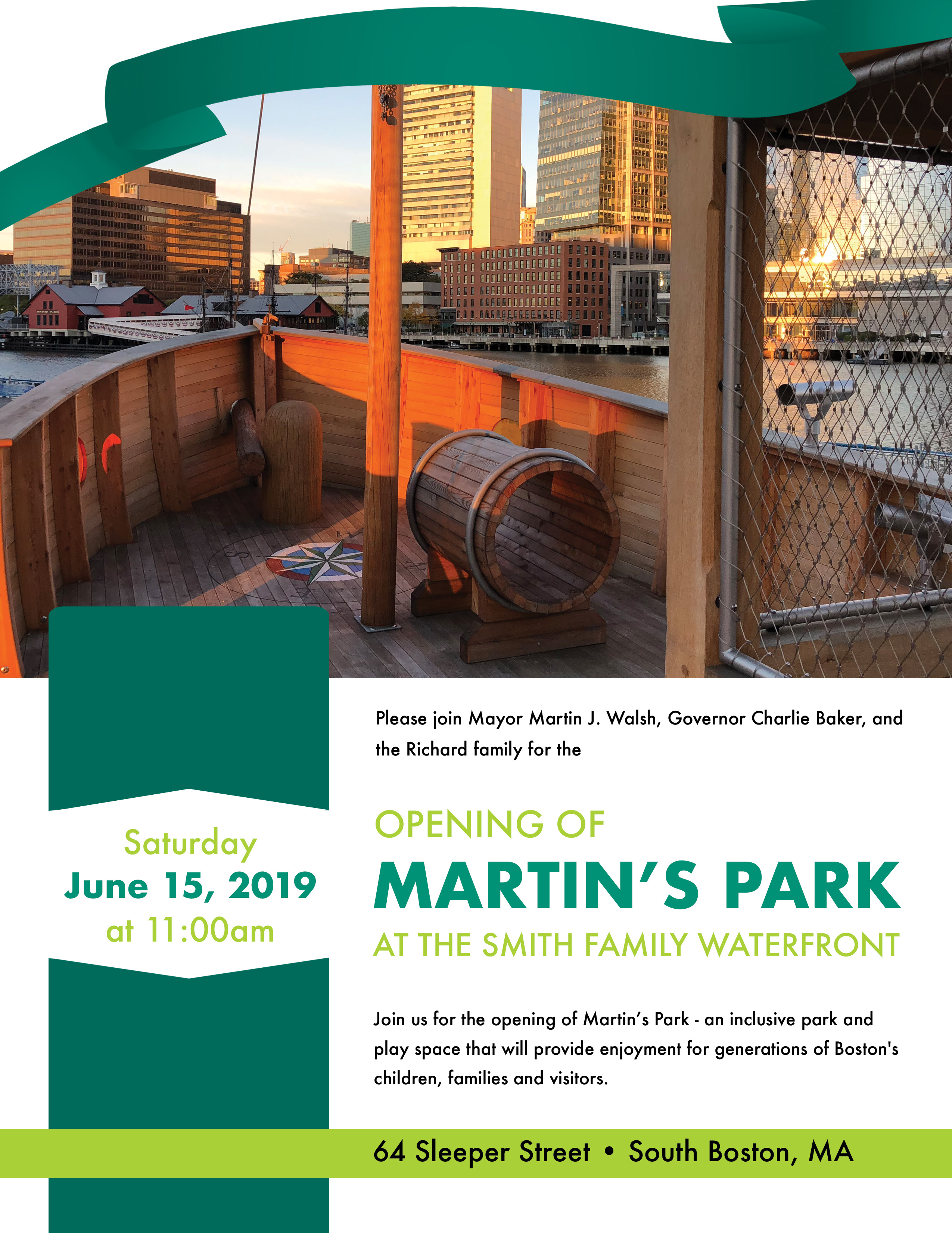 Join us for the opening of Martin’s Park!