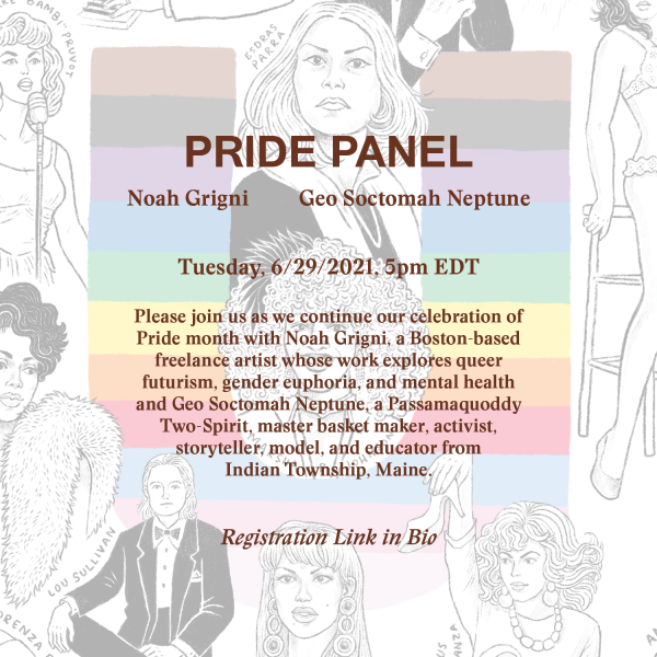 PRIDE PANEL on 6/29 – Noah Grigni & Geo Soctomah Neptune