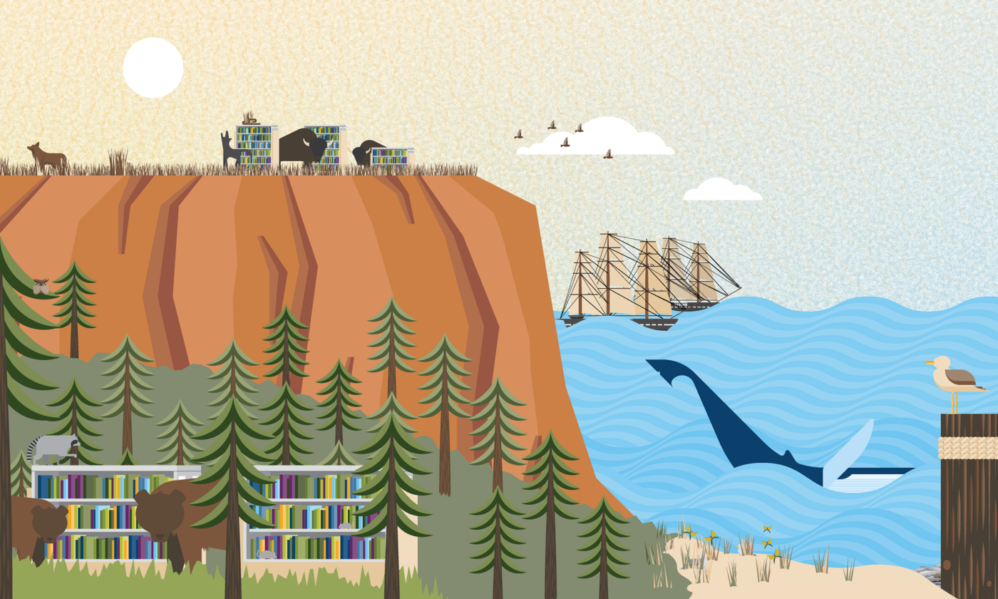 Roxbury Branch Library Mural - Plains and Sea Close-up